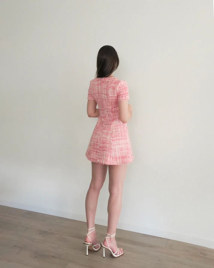 Mini Pink Tweed